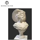 classic western character marble bust statue