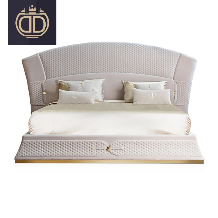Estilo americano quarto queen size conjunto 1.2 m 1.8 m cama macia dupla novo modelo em tamanho real rei cabeceira de couro cama estofada
