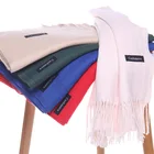 Wholesale 2018 hot sale 100% cotton winter scarf fashion 16colors plain warm cashmere long pakistan women shawl