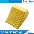 Truck wheel chock met 2-year garantie, PU rubber wiel stopper