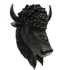 custom Bison Head Bust Buffalo Wall Hanging Figurine Home Decor Plaque