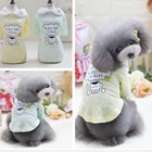 New Dog Apparel Dog Shirt Lovable Floral Summer Pet Shirts Casual Dog Clothes
