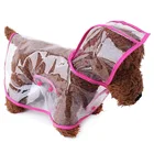 Dog Clothes transparent raincoat light clothes waterproof beautiful small dog raincoat with hood