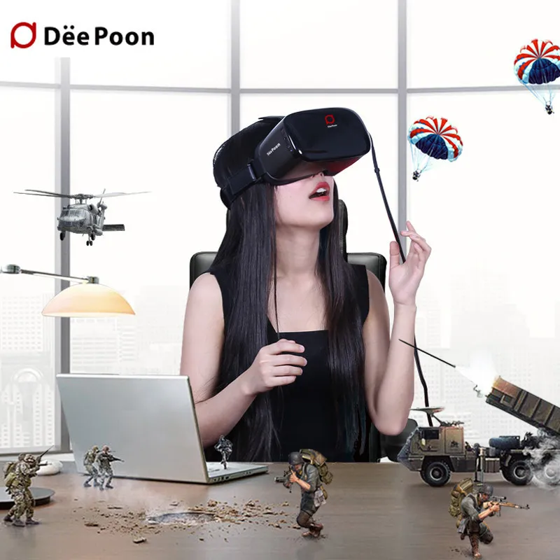 Oculus Rift DK2 VR Glasses Configuration AMOLED screen Deepoon E2 Virtual Reality Helmet for Fully Compatible PC 3D Games Movies