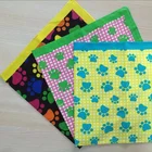 soft 100% cotton dog foot print square custom 22"*22" ladies outdoor wholesale bandana