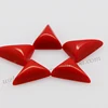 Custom made triangle shaped cabochon synthetic red coral