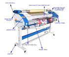 Chinese supplier auto large format hot/cold laminator 1600mm with pneumatics and cutter