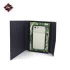 Wholesale OEM Logo Gold Stamping And Black Color Cardboard Paper Mobile Phone Case Packaging