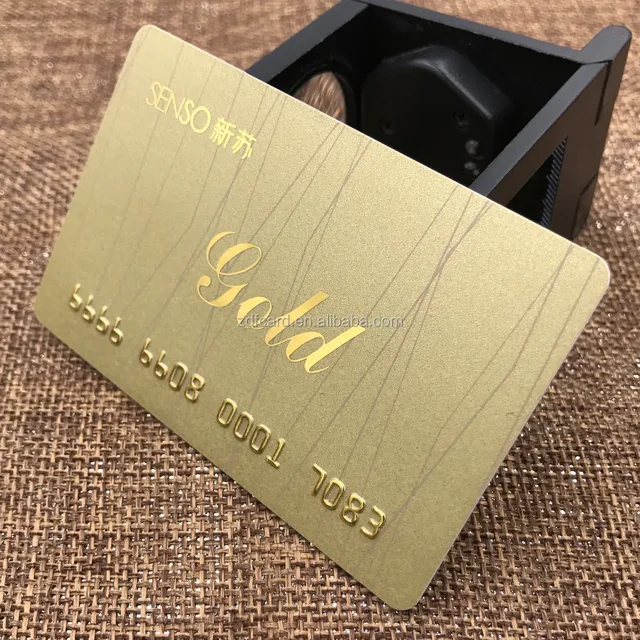 hot-stamping gold foil advertising gift card with embossed