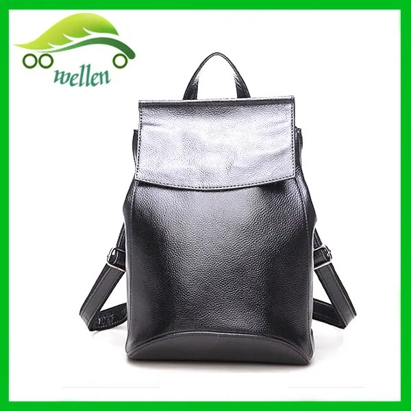 European Brand Plain Color Backpack Soft Leather Bag Wholesale - Buy Plain Color Backpack,Soft ...