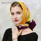 2017 Autumn New Custom Satin 100% Silk hijab scarf