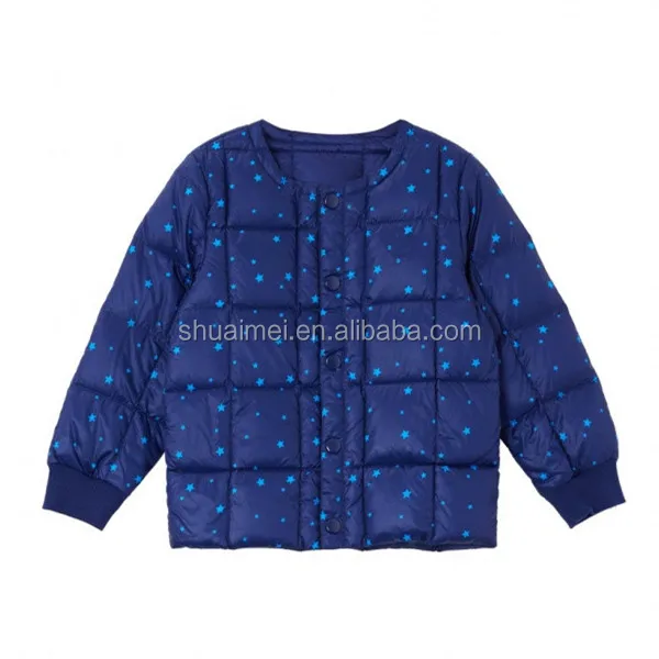 DJBMB001 2015 Newest Children Light Print Long Sleeve down jacket
