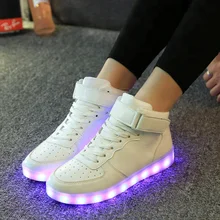 KS0129A Fashion USB charging running shoes adult LED light up sneakers shoes