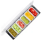 hot sale new Cocktail Bar Condiment Dispenser 6 Tray Plastic Garnish Station for Serving Bartending