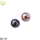 Custom round ball bracelet logo tags metal beads charms jewelry making