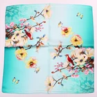 new trend small pocket silk crepe satin scarf