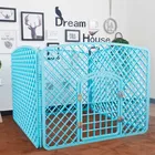 Custom outdoor pp plastic 4 panels portable pet carrier playpens indoor small puppy cage fence cat dog playpen for dogs