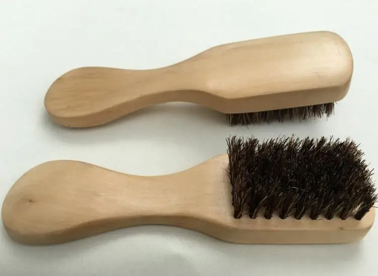 Wild Boar Bristle brush brush with a handle for men, Schima superba beard brush can be carved logo