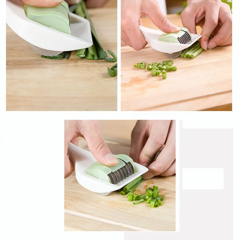 Vegetable Julienne Slicer Cutter Coriander Chopped Chopping Multi Chopper Sharp Scallion Slices Of Onion And Garlic Knife KC1130