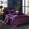 High quality mulberry silk bed sheet luxury silk bedding set