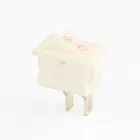 red white black on off t85/55 24 volt mini rocker switch