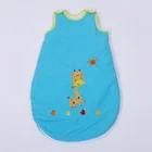 Organic cotton teal sleeveless bamboo plain romper baby animal sleeping bag