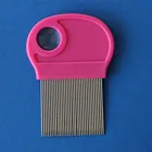wholesale! 100PCS /lot Stainless steel needle nit lice comb with magnifier
