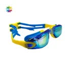 New plating waterproof fog Full silicone ultra-comfortable elastic goggle strap children swimming goggles