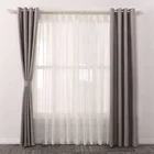 Hot selling 100% polyester chenille style soild ready turkey custom curtain