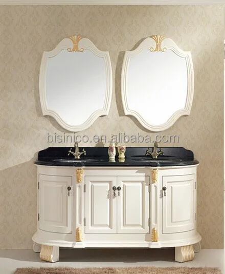 Vintage Wood Carved Bathroom Vanity With Double Sinks Victorian Style Wooden Bathroom Furniture Set Antique Style Sanitary Ware View Floor Standing