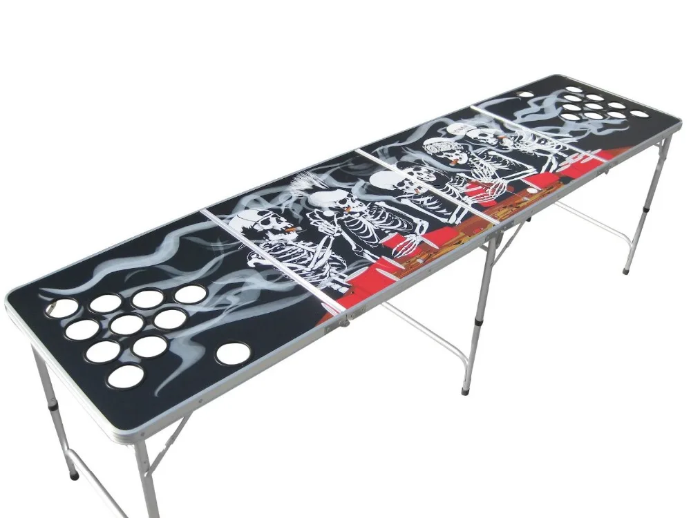 Skeleton Design Portable Folding Beer Pong Table Official Beer Pong