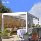 2019 Exterior Motorized Rainproof Louver Roof Pergola With Rolling Screen For Home