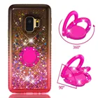 Custom soft tpu gradient diamond quicksand phone case For Samsung S9