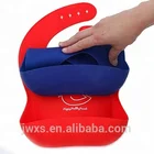 Custom Color Waterproof Silicone Girl Bib Baby Organic Teething Foldable Kid Bib