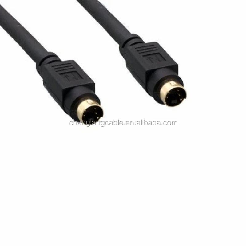 6 Feet FT S-Video mini din 4 MDIN4 gold plated 4 pin male to male M/M cable cord connector for camcorders satellite DVD PC TV - ANKUX.COM
