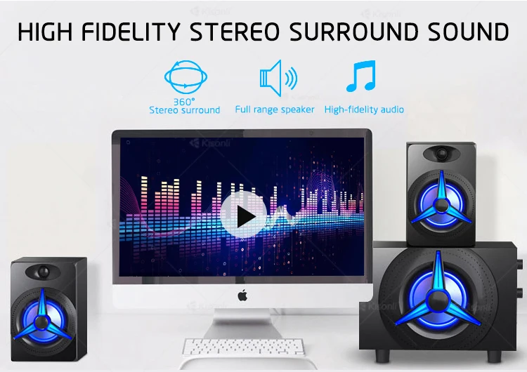 Kisonli Big Mid range Home Theater computer speaker system with BT function - ANKUX.COM