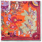 Chinese Jinpin Twill Silk Head Scarf Digital Print
