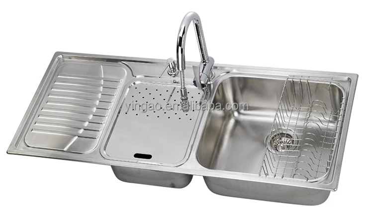 Professional brushed surface finish OEM design UPC stainless steel kitchen sinks