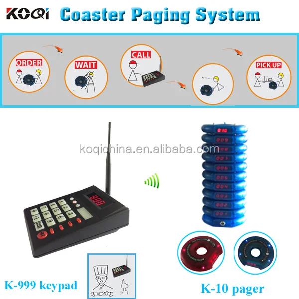 Drahtlose Queue-Management-System Sender Tastatur Coaster Pager Restaurant Vibrierenden Pager Restaurant Paging-System - ANKUX Tech Co., Ltd