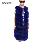 Winter warm Real fox style Ladies Long Fur Vest