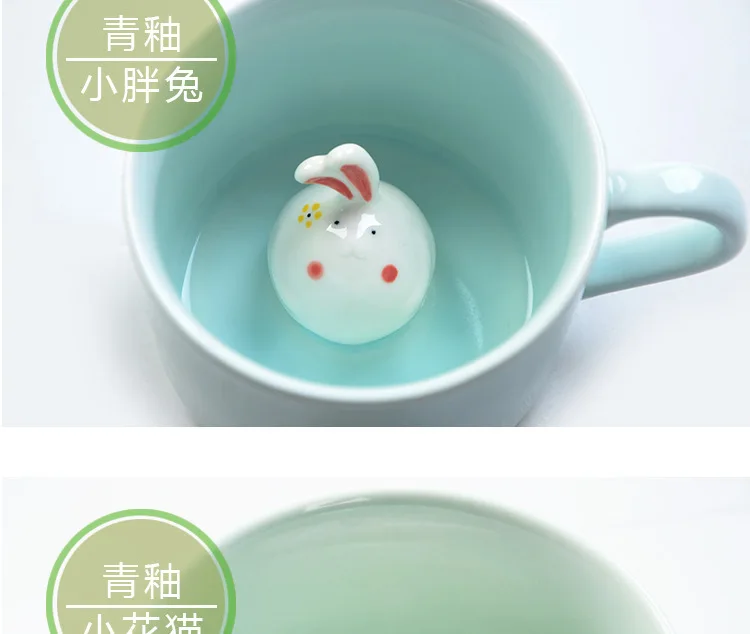 3D stereo animal coffee mug,cartoon ceramic cup ,3D cartoon water mugs for kids