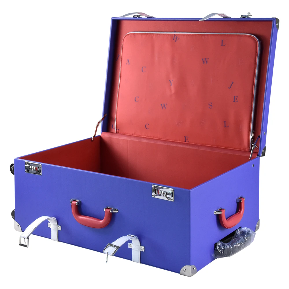 Decorative custom print travel luggage suitcase vintage