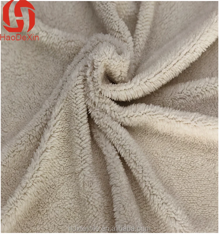 2018 hot sale super soft 100% polyester sherpa fleece fabric in