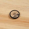 custom made four hole round resin imitation wood garment button with logo