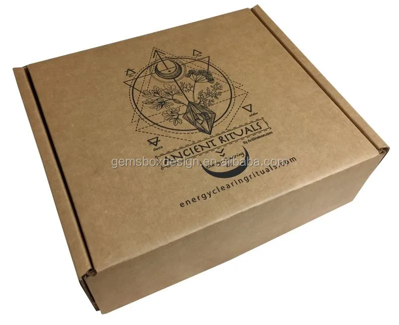 kraft corrugated paper carton individual flat pack box