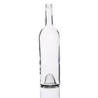 750 ml round flint clear wine glass bottle