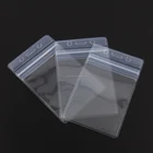 Clear plastic PVC Zip lock badge holder, Zipper ID card holder