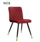 Modern Velvet Gold Legs Colorful Comfortable Dinning Chair, Chair Dining for Dining Room