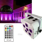 newest 2018 led effect stage uplighter RGBWA+UV with LCD display&IR control battery wireless dmx led cube par light