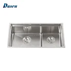 Stainless steel 304 double sink strainer remoute drain